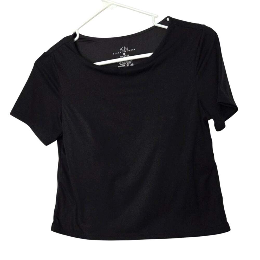 Klassy Network Black Short Sleeve Crewneck Cotton Tee Brami Basic T-Shirt Medium